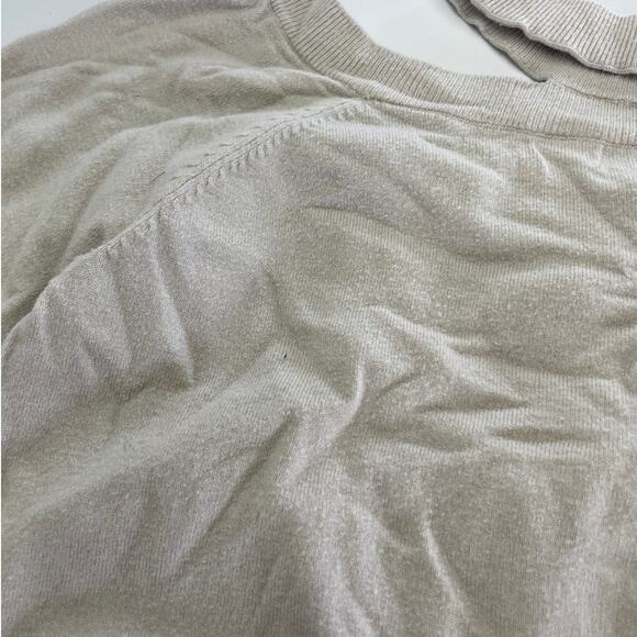 525 Sweater Womens Medium Cream Choker Cutout Halter Neck Knit Off Shoulder - Picture 12 of 12